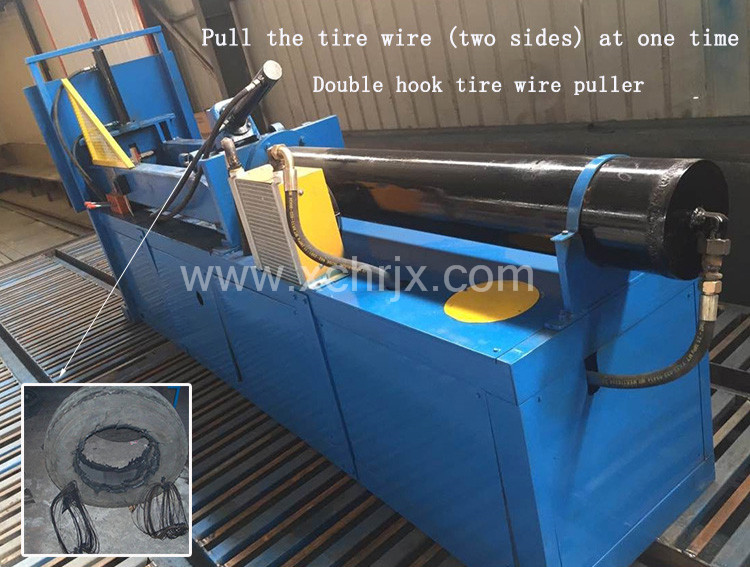Double hooks tire wire drawing/pulling machine/ tire wire debeader